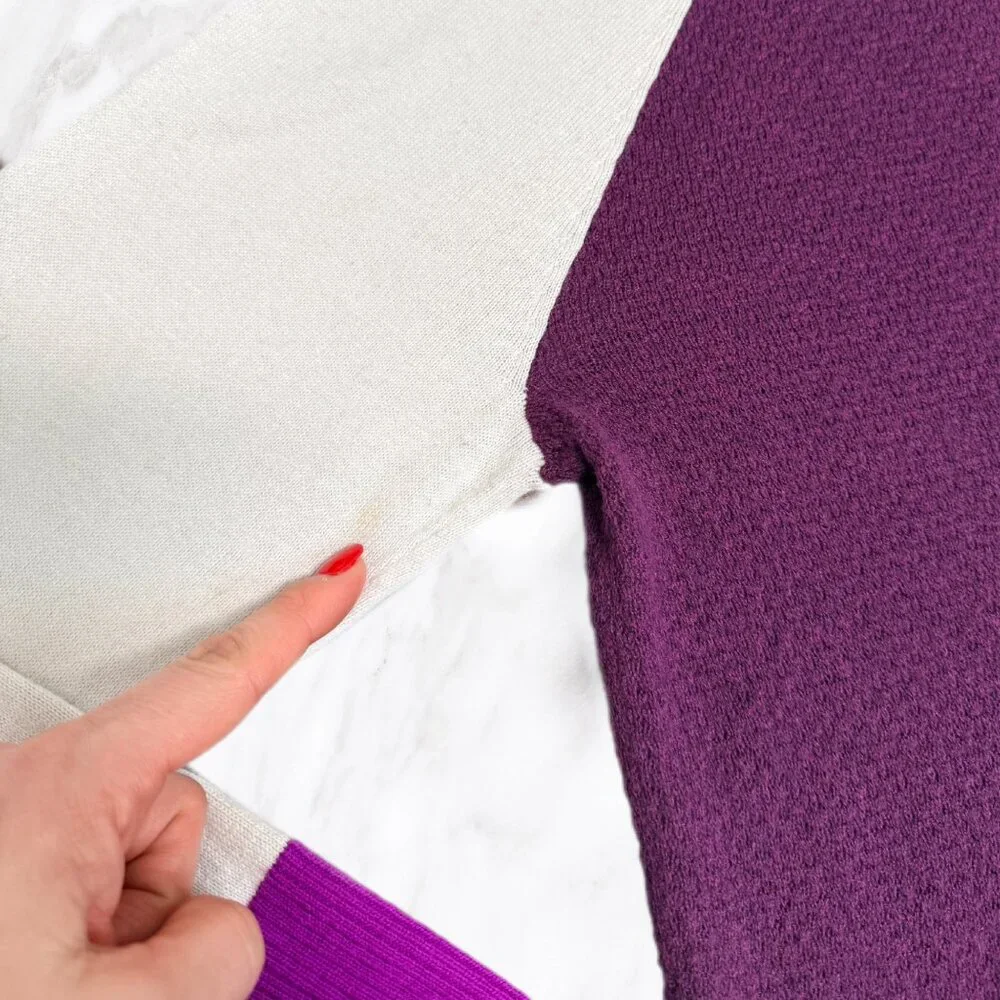 Lisa Todd Colorblock‎ Cashmere Blend Sweater, Size M